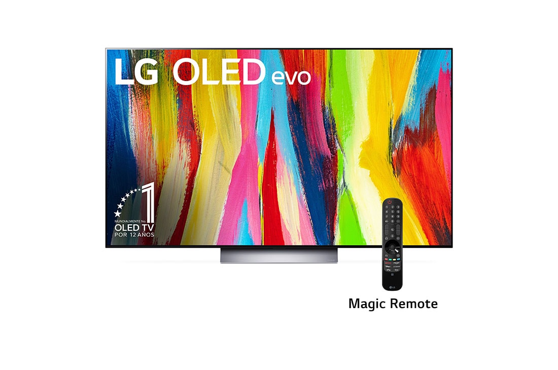 LG  LG OLED evo C2 Smart TV 4K de 55 pulgadas, Vista frontal, OLED55C2PSA