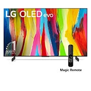 LG OLED evo C2 Smart TV 4K de 42 pulgadas, Vista frontal , OLED42C2PSA, thumbnail 1
