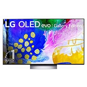 LG OLED 77'' G2 evo Smart TV con ThinQ AI (Inteligencia Artificial), Vista frontal con LG OLED evo Gallery Edition en la pantalla, OLED77G2PSA, thumbnail 2