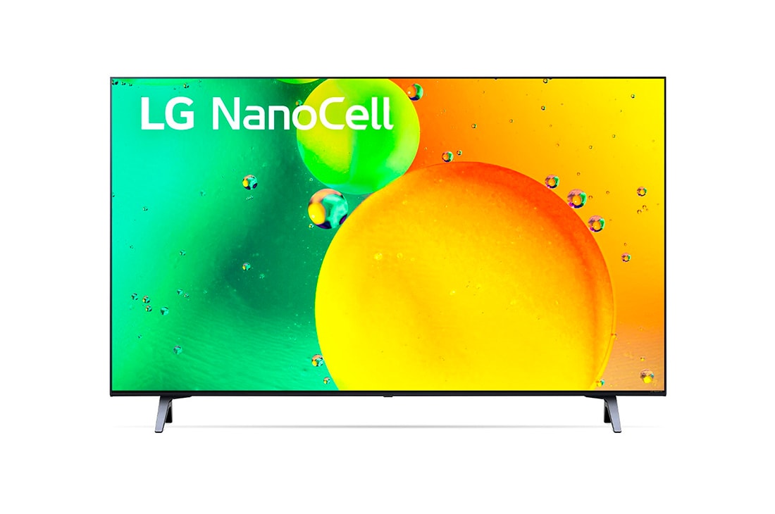 LG  LG NanoCell 43'' NANO75 4K Smart TV con ThinQ AI (Inteligencia Artificial), α5 AI Processor, vista frontal con imagen de relleno, 43NANO75SQA, thumbnail 2