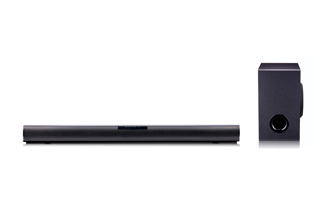 LG Barra de Sonido con Subwoofer inalámbrico 160W de potencia, 2.1 canales, Óptico, Bluetooth, Dolby Digital, USB., SQC1, SQC1