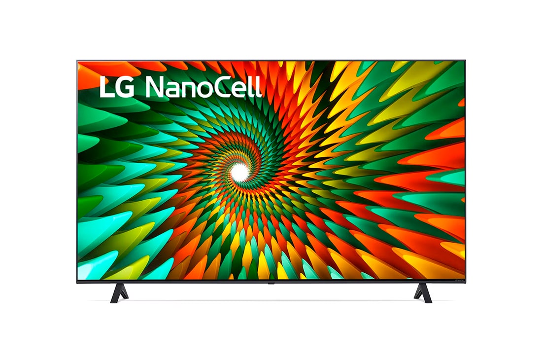 LG Televisor LG NanoCell 55'' NANO77 4K SMART TV con ThinQ AI, vista frontal con imagen de relleno, 55NANO77SRA, thumbnail 2