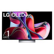 LG Pantalla LG OLED evo 77'' G3 4K SMART TV con ThinQ AI, Vista frontal con LG OLED evo, la frase: El mejor OLED del mundo por 10 años y el logotipo de 5 años de garantía del panel en la pantalla, OLED77G3PSA, thumbnail 2