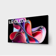 LG Pantalla LG OLED evo 77'' G3 4K SMART TV con ThinQ AI, Vista lateral ligeramente inclinada hacia la izquierda del LG OLED G3 en la pared, OLED77G3PSA, thumbnail 3