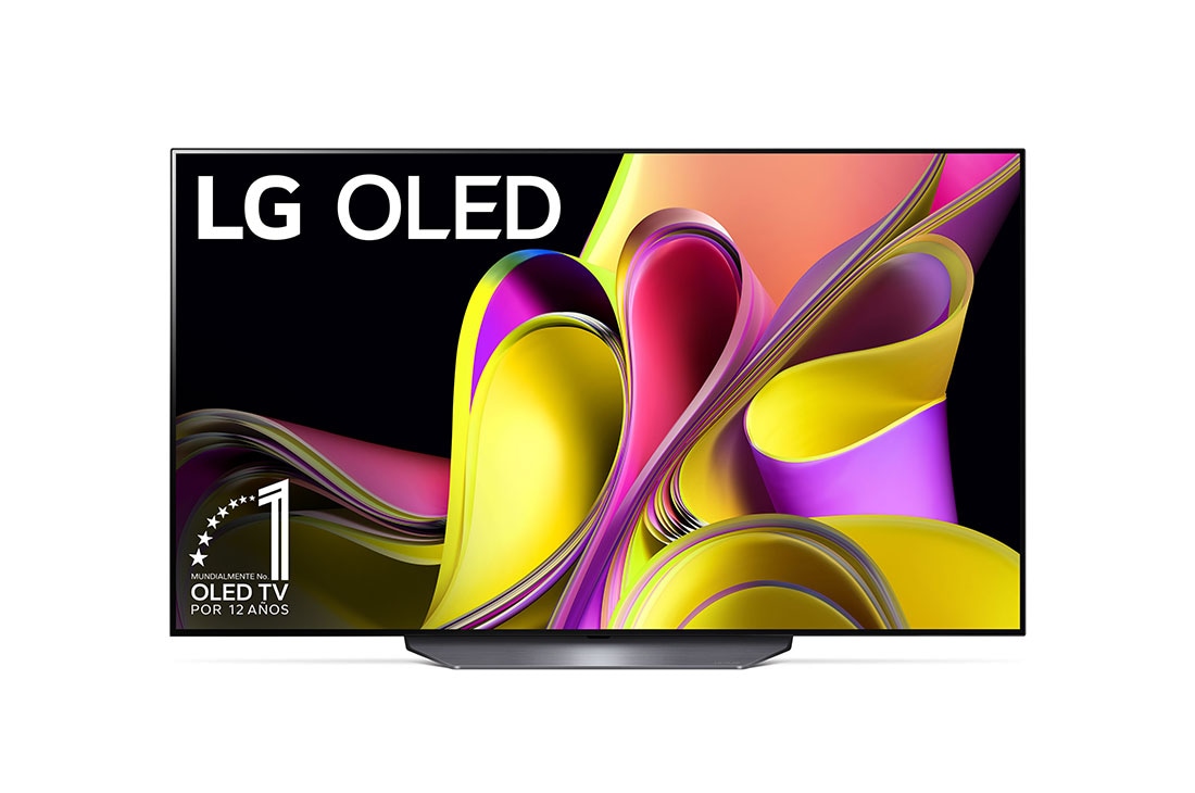 LG Pantalla LG OLED 55'' B3 4K SMART TV con ThinQ AI, Vista frontal con el LG OLED y la frase «El mejor OLED del mundo por 10 años»., OLED55B3PSA, thumbnail 2