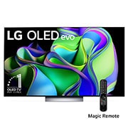LG Pantalla LG OLED evo 65'' C3 4K SMART TV con ThinQ AI, Vista frontal con el LG OLED evo y con el emblema «El mejor OLED del mundo por 10 años» en la pantalla., OLED65C3PSA, thumbnail 1