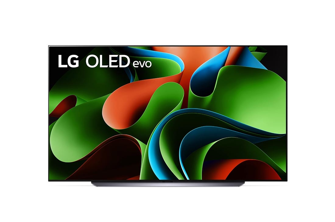 LG Televisor OLED 83'' Procesador α9 AI 4K Gen6 4K SMART TV ThinQ™ AI, Vista frontal con el LG OLED evo y la frase «El mejor OLED del mundo por 10 años» en la pantalla., OLED83C3PSA