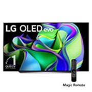 LG Televisor OLED 83'' Procesador α9 AI 4K Gen6 4K SMART TV ThinQ™ AI, Vista frontal con el LG OLED evo y la frase «El mejor OLED del mundo por 10 años» en la pantalla., OLED83C3PSA, thumbnail 1