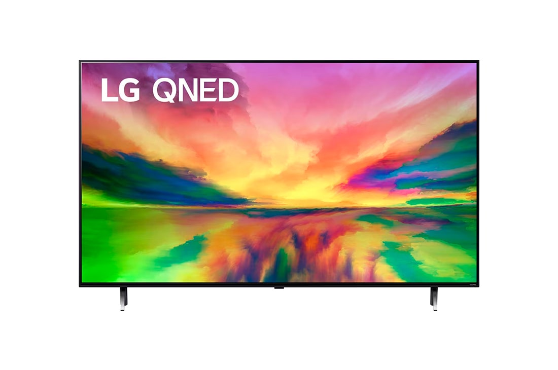 LG Pantalla LG QNED 65'' QNED80 4K SMART TV con ThinQ AI , vista frontal con imagen de relleno, 65QNED80SRA, thumbnail 2