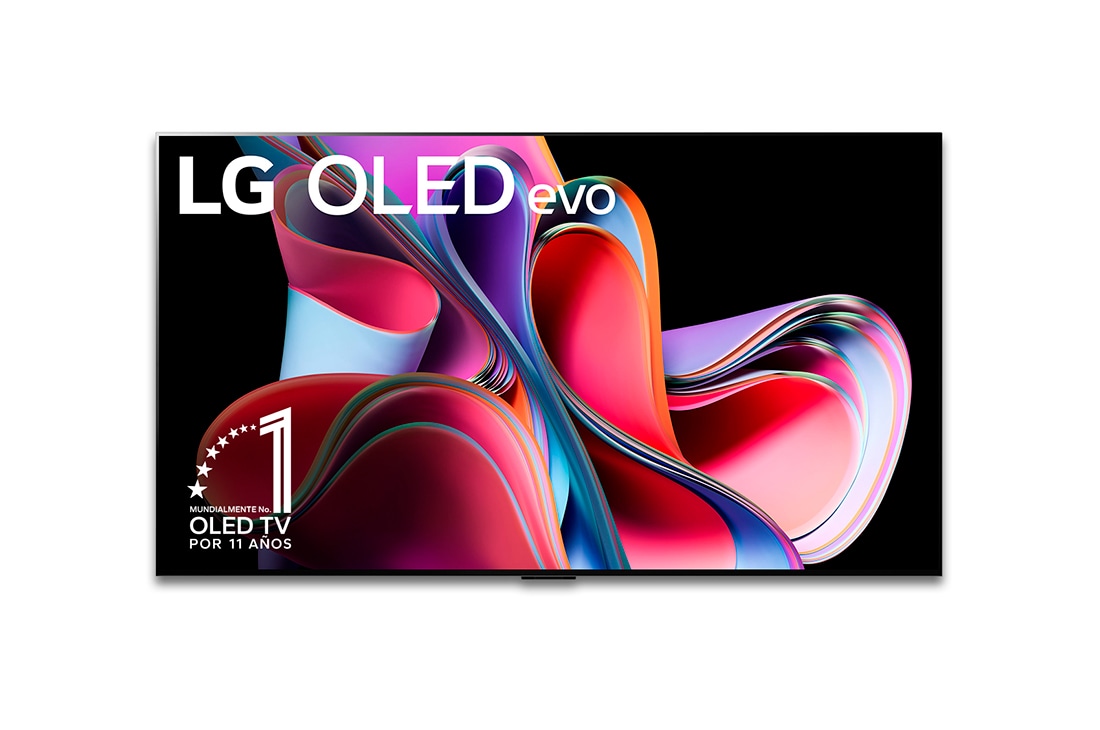 LG Pantalla LG OLED evo 55'' G3 4K SMART TV con ThinQ AI, Vista frontal con LG OLED evo, la frase: El mejor OLED del mundo por 10 años , OLED55G3PSA, thumbnail 3