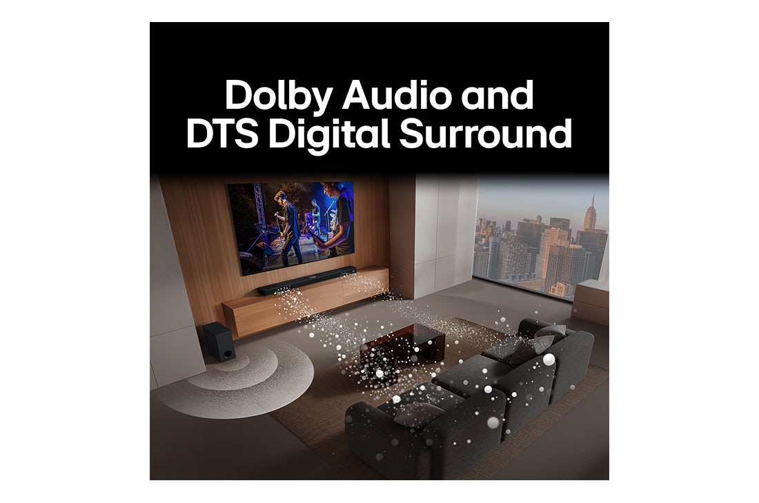 LG Barra de sonido LG S40T 300W 2.1 canales AI Sound Pro WOW Interface Dolby Digital , Dobly audio and DTS digital surround , S40T, thumbnail 13