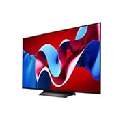 LG 77 Pulgadas LG OLED evo AI C4 4K Smart TV 2024, Vista lateral ligeramente inclinada hacia la izquierda., OLED77C4PSA, thumbnail 3