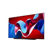 LG 83 Pulgadas LG OLED evo AI C4 4K Smart TV 2024, Vista lateral ligeramente inclinada hacia la izquierda., OLED83C4PSA, thumbnail 3