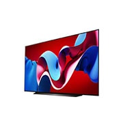 LG 83 Pulgadas LG OLED evo AI C4 4K Smart TV 2024, Vista lateral ligeramente inclinada hacia la izquierda., OLED83C4PSA, thumbnail 4