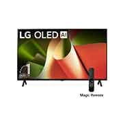 LG 55 Pulgadas LG OLED AI B4 4K Smart TV 2024, Vista lateral ligeramente inclinada hacia la izquierda del televisor LG OLED, OLED B4, OLED55B4PSA, thumbnail 1