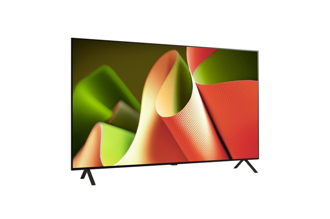 LG 55 Pulgadas LG OLED AI B4 4K Smart TV 2024, Vista lateral ligeramente inclinada hacia la derecha del televisor LG OLED, OLED B4, OLED55B4PSA, thumbnail 6