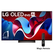 LG 55 Pulgadas LG OLED evo AI C4 4K Smart TV 2024, Vista frontal con LG OLED evo y el emblema OLED número 1 del mundo de 11 años en la pantalla., OLED55C4PSA, thumbnail 1