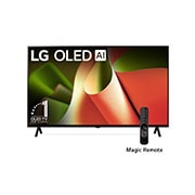 LG 65''pulgadas LG OLED B4 4K Smart TV 2024, Vista frontal con LG OLED TV, OLED B4, 11 años del emblema OLED número 1 del mundo y logotipo de webOS Re:New Program en pantalla con soporte de 2 polos, OLED65B4PSA, thumbnail 1