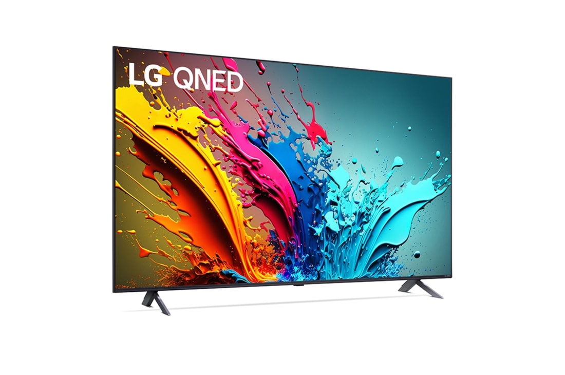 LG 86 pulgadas LG QNED85 4K UHD Smart TV 2024, Visão lateral ligeiramente inclinada para a esquerda da QNED, 86QNED85TSA, thumbnail 8