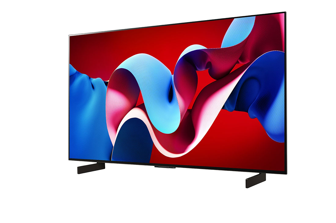 LG 42 Pulgadas LG OLED evo AI C4 4K Smart TV 2024, Vista lateral ligeramente inclinada hacia la izquierda., OLED42C4PSA, thumbnail 4