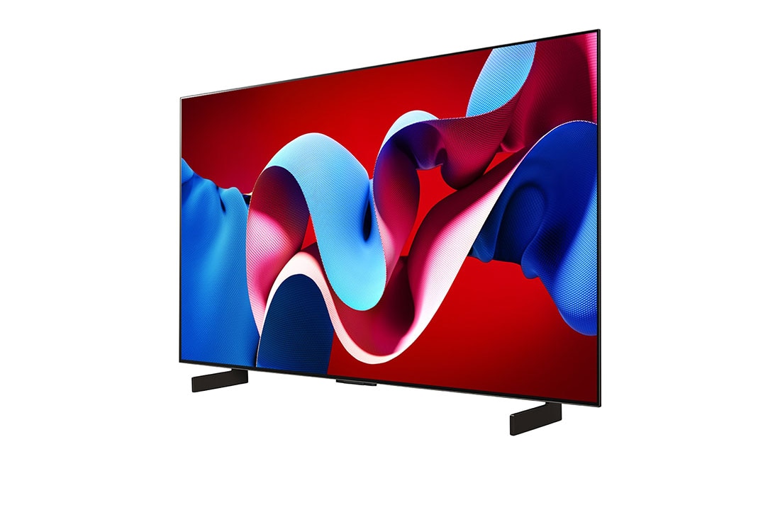 LG 42 Pulgadas LG OLED evo AI C4 4K Smart TV 2024, Vista lateral ligeramente inclinada hacia la izquierda., OLED42C4PSA, thumbnail 5