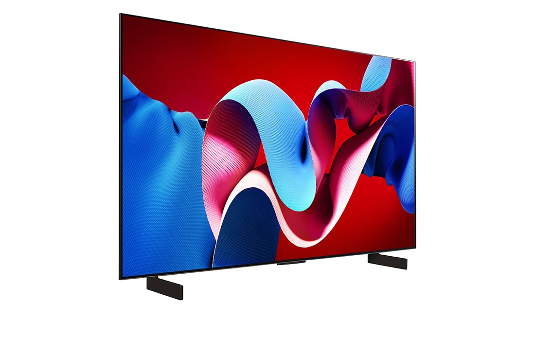 LG 42 Pulgadas LG OLED evo AI C4 4K Smart TV 2024, Vista lateral ligeramente inclinada hacia la izquierda., OLED42C4PSA, thumbnail 7