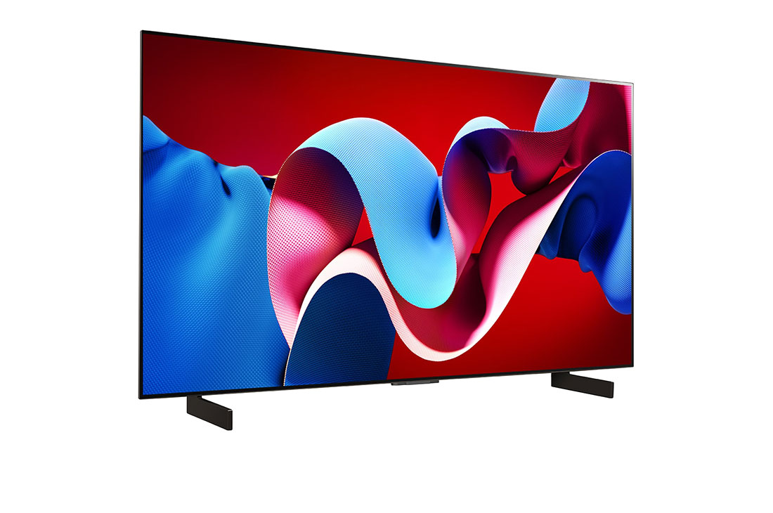 LG 42 Pulgadas LG OLED evo AI C4 4K Smart TV 2024, Vista lateral ligeramente inclinada hacia la izquierda., OLED42C4PSA, thumbnail 8