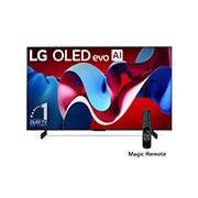 LG 42 Pulgadas LG OLED evo AI C4 4K Smart TV 2024, Vista frontal con LG OLED evo y el emblema OLED número 1 del mundo de 11 años en la pantalla., OLED42C4PSA, thumbnail 1