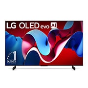 LG 42 Pulgadas LG OLED evo AI C4 4K Smart TV 2024, Front view, OLED42C4PSA, thumbnail 2