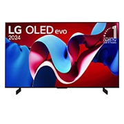 LG 42 Pulgadas LG OLED evo AI C4 4K Smart TV 2024, Vista frontal con LG OLED evo y el emblema OLED número 1 del mundo de 11 años en la pantalla., OLED42C4PSA, thumbnail 3