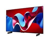 LG 42 Pulgadas LG OLED evo AI C4 4K Smart TV 2024, Vista lateral ligeramente inclinada hacia la izquierda., OLED42C4PSA, thumbnail 4