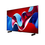 LG 42 Pulgadas LG OLED evo AI C4 4K Smart TV 2024, Vista lateral ligeramente inclinada hacia la izquierda., OLED42C4PSA, thumbnail 5