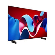 LG 42 Pulgadas LG OLED evo AI C4 4K Smart TV 2024, Vista lateral ligeramente inclinada hacia la izquierda., OLED42C4PSA, thumbnail 7