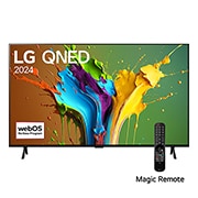 LG 98 Inch LG QNED QNED89 4K Smart TV, Front view of LG QNED TV, QNED89 with text of LG QNED and 2024 on screen, 98QNED89TSA, thumbnail 1