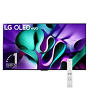 LG TV verdaderamente inalámbrica LG SIGNATURE OLED M4 de 97 pulgadas con transferencia de audio y video 4K 120Hz , Vista frontal de un televisor LG OLED evo, OLED M4, el emblema de OLED de 11 año de número 1 del mundo, el logotipo de webOS Re:New Program, el logotipo de la garantía de 5 años del panel en la pantal, OLED97M4PSA, thumbnail 1