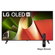LG 77''pulgadas LG OLED B4 4K Smart TV 2024, Vista frontal con LG OLED TV, OLED B4, 11 años del emblema OLED número 1 del mundo y logotipo de webOS Re:New Program en pantalla con soporte de 2 polos, OLED77B4PSA, thumbnail 1
