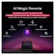 LG 75 pulgadas LG NanoCell AI NANO80 4K Smart TV 2025, LG AI Magic Remote con el botón de IA resaltado. , 75NANO80ASA, thumbnail 10
