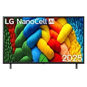 LG 43 pulgadas LG NanoCell AI NANO80 4K Smart TV 2025, Vista de frente de la NanoCell TV, , 43NANO80ASA, thumbnail 1