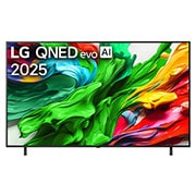 LG 75 pulgadas LG QNED evo AI QNED85 4K Smart TV 2025, Vista de frente del TV LG QNED evo QNED85, 75QNED85ASG, thumbnail 1