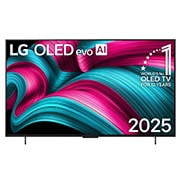 LG 42 pulgadas LG OLED evo AI C5 4K Smart TV 2025, Vista de frente de la Smart TV LG OLED evo AI C5 4K. El emblema “OLED, número 1 del mundo durante 12 años” y el logotipo de LG OLED evo AI 2025 aparecen en la pantalla., OLED42C5PSA, thumbnail 1