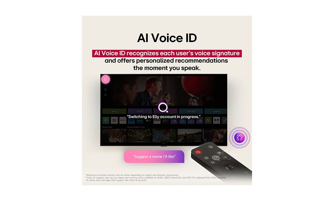 LG 65 pulgadas LG QNED AI QNED82 4K Smart TV 2025, A family sits on a couch facing a LG QNED TV mounted on a wall above a LG Soundbar with a little girl pointing to a screen depicting two dolphins. The title talks about how every action is more thrill, 65QNED82ASG, thumbnail 10