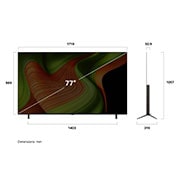 LG 77 pulgadas LG OLED AI B5 4K Smart TV 2025, Dimension view, OLED77B5PSA, thumbnail 4