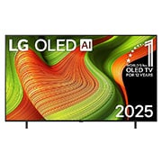 LG 55 pulgadas LG OLED AI B5 4K Smart TV 2025, Front view of OLED TV, OLED55B5PSA, thumbnail 1