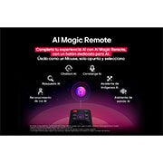 LG 83 pulgadas LG OLED AI B5 4K Smart TV 2025, Écran LG TV avec une télécommande AI Magic Remote au premier plan. Le bouton IA est mis en surbrillance et une bulle de dialogue montre du texte : suggérez un film que j’aime. À l’écran, nous voyons l, OLED83B5PSA, thumbnail 11