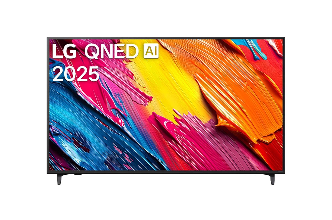 LG Pantalla 55 pulgadas LG QNED AI QNED70 4K SMART TV 2025, Vista frontal de la Pantalla 75 pulgadas LG AI QNED QNED70 4K Smart TV 2025 75QNED70ASA, 55QNED70ASA