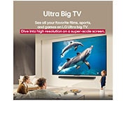 LG 65'' LG QNED AI 4K Smart TV colores más reales – Incluye Magic Remote AI, Before and after comparison of how LG 4K Super Upscaling improves image quality. Two panels showing the same image of a colorful bird sitting on a branch in a forest, panel on the right is faded out. , 65QNED70ASA, thumbnail 8