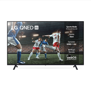 LG 75'' LG QNED73 AI 4K Smart TV, Front view of LG QNED70 TV, LG QNED Al Logo on the top corner. LG QNED TV depicts colorful paintike textures coming together., 75QNED73ASC, thumbnail 1