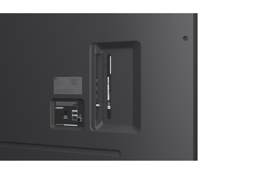 LG 75'' LG QNED73 AI 4K Smart TV, A family sits on a couch facing a LG QNED TV mounted on a wall above a LG Soundbar with a little girl pointing to a screen depicting two dolphins. The title talks about how every action is more thrill, 75QNED73ASC, thumbnail 13