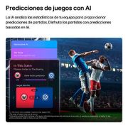 LG 65'' LG QNED AI QNED70 Mini LED 4K Smart TV 2026, LG QNED AI QNED70 Mini LED Sports Forecast by AI Concierge displays a live soccer match with an on-screen AI panel presenting predictions, game insights, and league data, suggesting how AI analyzes ga, 65QNED70BSA, thumbnail 10