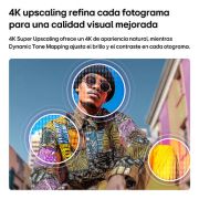LG 65'' LG QNED AI QNED70 Mini LED 4K Smart TV 2026, LG QNED AI QNED70 Mini LED with 4K Super Upscaling and Dynamic Tone Mapping shows a low-angle outdoor scene of a man between colorful buildings, as AI recognizes the scene and upscales each frame to 4, 65QNED70BSA, thumbnail 6